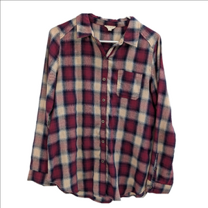 Hem & Thread Plaid Button-Down Top